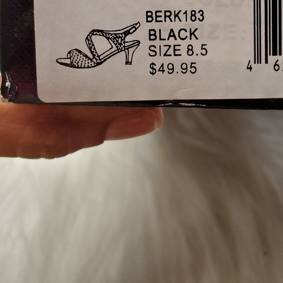 New Strappy Heels with Gems, Black Color, Size 8.5 - Picture 6 of 8